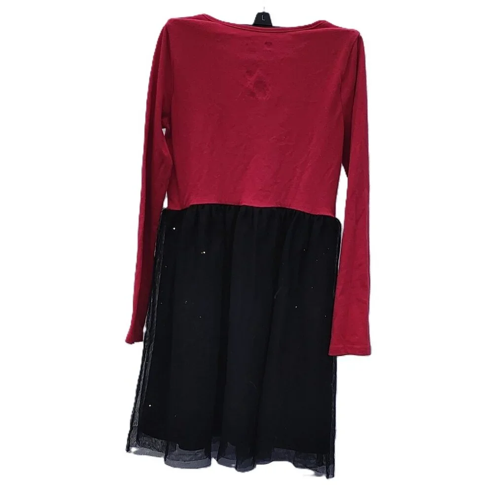 Disney Dress Red and Black with Reversible Sequin Minnie Mouse Size 6 (Small)